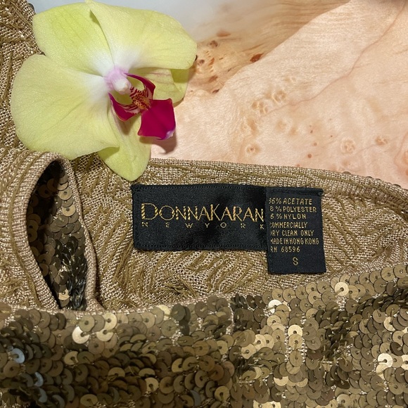 Donna Karan NY Sequined Body Con Dress - Picture 3 of 9